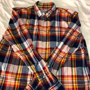 Plaid Lacoste button down shirt